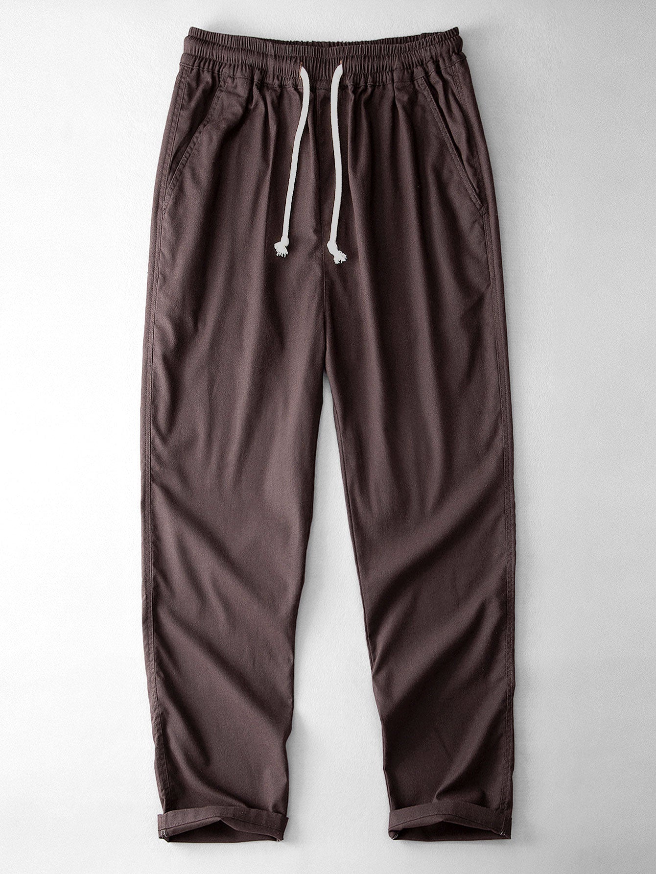 Geometric Jacquard Eyelet Cuban Shirt & Straight Leg Linen Pants